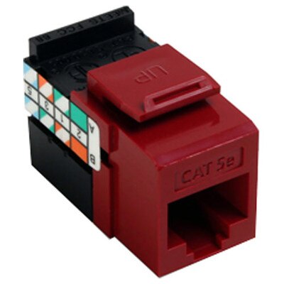 Leviton QuickPort GigaMax 5e Snap-In Connector, Dark Red